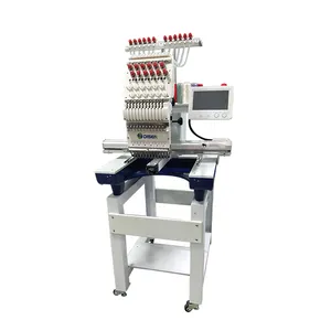 Single Head computerized embroidery and clipping cutting machine lace flower 3d quality making flat multihead embroidery machine