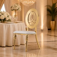 Chaises de banquet empilables modernes en métal doré, chaises d'hôtel, chaises de salle à manger, design de pieds en métal, chaises de mariage modernes, événements, luxe