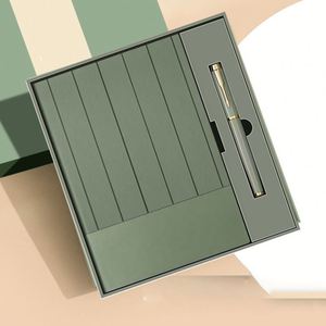 Articles cadeaux de luxe promotionnels en gros, carnet A5 en cuir, journal personnalisé, agenda de bureau, ensemble cadeau d'entreprise avec stylo - Product Image 1