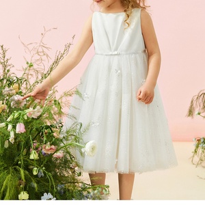 Enfants sans manches couleur unie été fleur princesse vêtements 2 ans petites filles <span class=keywords><strong>robe</strong></span> de mariée Tween fille robes de <span class=keywords><strong>demoiselle</strong></span> <span class=keywords><strong>d</strong></span>'<span class=keywords><strong>honneur</strong></span> - Product Image 4