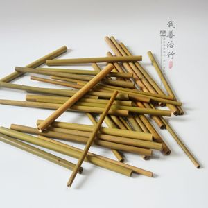 <b>Bamboo</b> Drinking <b>Straws</b> Round Solid Color Biodegradable For Milk Tea Beverage Stir Sticks Export Size ZX 03 - Product Image 2