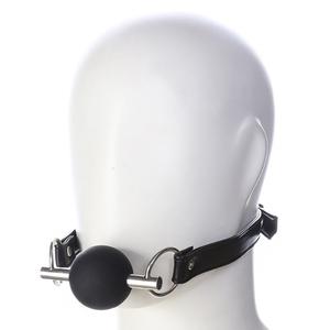 BDSM Bondage Ball Gag in Silicone, Mordicchiatore Orale con Barra Metallica per Giochi di Ruolo Sessuali per Adulti - Product Image 5