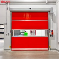 Porte coulissante automatique en PVC à grande vitesse, moderne, résistante au vent, pour extérieur, porte à enroulement rapide industrielle pour entrepôt
