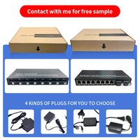 Convertidor de Medios de Fibra Óptica DSEE 25KM 8 SC Port 2 RJ45, 100M Monomodo FTTH, Certificado CE, 1 Año de Garantía