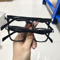 Montures de lunettes carrées épaisses en acétate pour femmes et hommes, verres optiques transparents, design coloré, lunettes de haute qualité, nouveauté