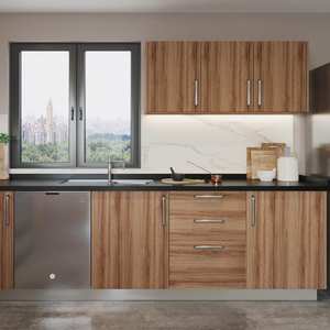 Modern Minimalist Style Solid Birch Wood Cabinets Customizable Color Size Multi-Purpose Design for Complete <b>Kitchen</b> <b>Furniture</b> - Product Image 1