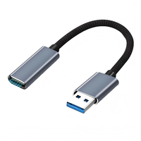 Kabel Data Adaptor USB 3.0 High-Speed AM ke CF, Dilindungi Konduktor Tembaga Murni, Jaket Nilon Ramah Lingkungan untuk Penggunaan Komputer/Tablet