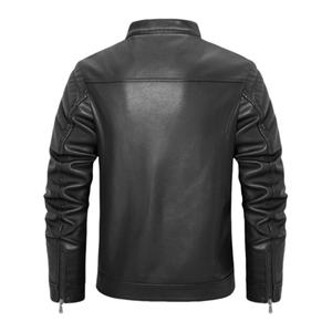 Veste de moto en cuir PU vintage Y2K pour homme 2025 - Vêtement de rue décontracté d'automne et d'hiver, poche utilitaire, manteau léger - Product Image 2