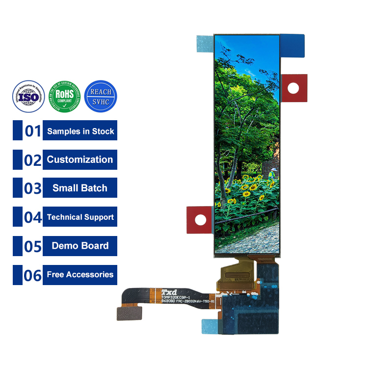 3.19 <strong>Inch</strong> 262*928 QSPI Bar Type AMOLED Display Module with Oncell Touch <strong>Screen</strong> 3.2Inch 30Pin Long <strong>OLED</strong> Touchscreen LCD Panel