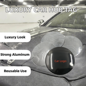 Autocollant de logo personnalisé pour jantes de voiture en aluminium de luxe, réutilisable, 56 mm, 60 mm, 65 mm, avec adhésif 3M, modification de marque CR - Product Image 2