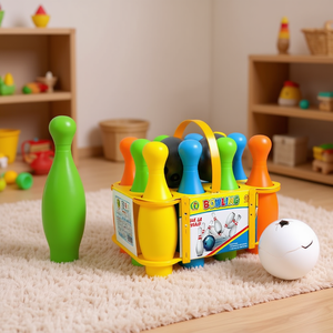 Ensemble de bowling à 10 pignons de 24 cm, pignons colorés avec boule pour enfants - Product Image 3