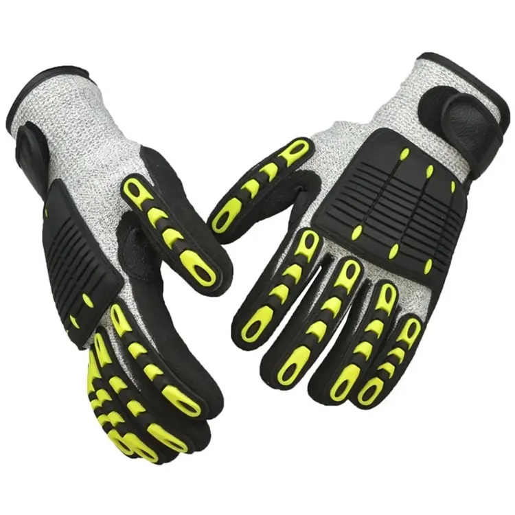 TPR Anti Impact Working Protection Gloves Industrial Oilfield Gloves