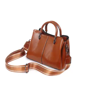 America Hot Seller Luxury Leather Tote Hand Bag Two Straps Elegant Fashion Women Handbag Com-muter handbag