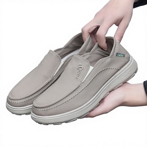 2025 Speedy Source Men's Sporty Anti-Slip Sneakers <b>Canvas</b> Upper Breathable Lightweight PU Midsole Fitness Walking Shoes Slip-On - Product Image 1