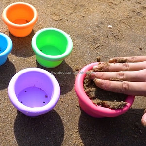 Jouets d'eau éducatifs en plastique pour salle de bain, puzzle d'association, jouets d'empilage pour bébés, ensemble de tasses empilables avec boîte de rangement - Product Image 2
