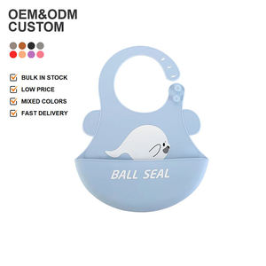 مرايا أطفال سيليكون مقاومة للماء خالية من بيسفين قابلة للتعديل للأطفال الصغار سهلة التنظيف لطيفة زر نمط الطباعة - Product Image 1