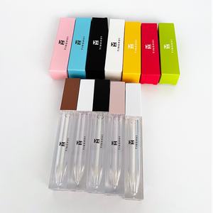 White Black Matte Cosmetic Square Gradient <b>Lip</b> Gloss Tubes Pink Lipgloss Tube Custom Box - Product Image 6