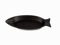 Poêle à frire en forme de poisson pré-assaisonnée Plat de service Assiette à griller Poêle à poisson Assiette à steak Assiette Teppanyaki Plat à rôtir en fonte