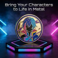 Pièce de défi personnalisée en émail, pièce en métal personnalisée sur le thème de l'anime et du dessin animé, collection d'art de jeu, souvenir commémoratif, cadeau