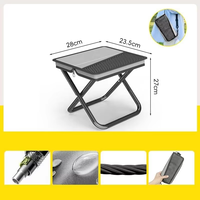 Tabouret pliant compact, style sac à dos portable, chaise miniature légère pour le camping, les voyages, la pêche et les activités de plein air