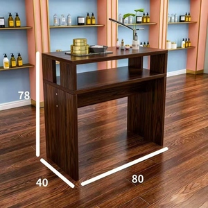 Nail Desk Retro Single/Double Person Nail <b>Work</b> Desk Nail Shop Desk Special Offer Economy Nail Desk Nail Desk - Product Image 5