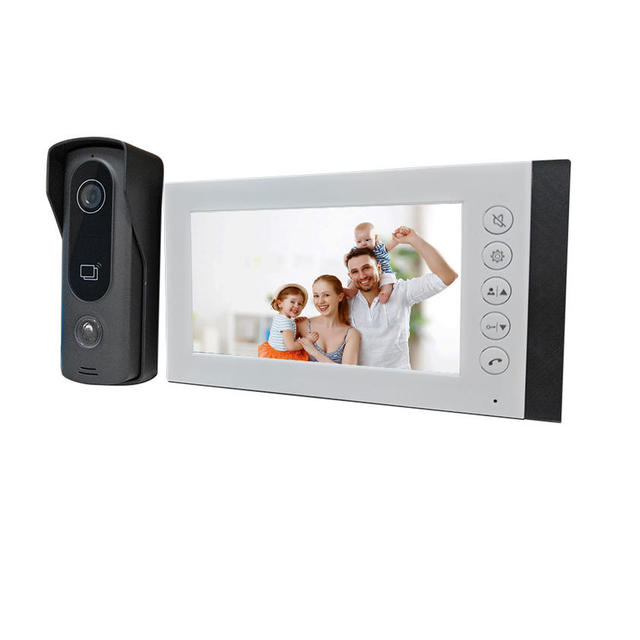 CE ROHS FCC Certified 7-inch Touch Screen 1080p Video Wired Doorbell Phone Kit Built-in Camera IP65 Waterproof Night Vision Tuya