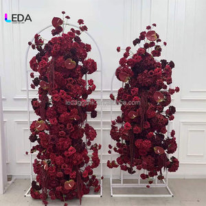LEDA Décoration Florale Artificielle de Luxe Personnalisée pour Mariage, Rose Rouge, Hortensia, Composition Florale Mixte - Product Image 2