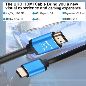 Cable <span class=keywords><strong>HDMI</strong></span> a <span class=keywords><strong>HDMI</strong></span> <span class=keywords><strong>2.0</strong></span> de 1.5M 3M 5M 10M 19+1, 2.0V <span class=keywords><strong>4k</strong></span> 2k 3D <span class=keywords><strong>60FPS</strong></span> UHD Ultra HD HDTV HDCP 2.2 para HDTV, Laptop, PS4 - Product Image 2