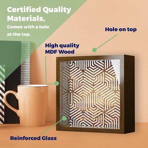 6*6*2 Inch Wooden <strong>Shadow</strong> <strong>Box</strong> with Glass Front - Product Image 6