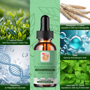<b>Red</b>-Kangaroo L-Theanine Magnesium GABA Ashwagandha Lemon Balm Liquid Drops 400mg 2 FL OZ Sleep Support Dietary Supplement - Product Image 4