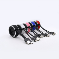 Câbles de charge rapide multi-ports rétractables avec connecteurs Type C, Micro et 8 broches, 3 en 1, pour cadeaux