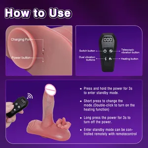 Vibrador Realista con Control Remoto 6 en 1, Estimulador de Vagina, Ano, Punto G y Clítoris, Juguetes Sexuales para Mujeres - Product Image 4