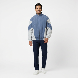 Custom Design 100% Polyester Full Zip Gym Men Hoodies <b>Jacket</b> Blank <b>Waterproof</b> Windbreaker Men <b>Jacket</b> - Product Image 1