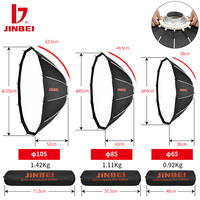 JINBEI – boîte souple parabolique 65 à ouverture rapide pour Studio de photographie Bowens, Kit d'éclairage Speedlite avec grille de diffuseur de sac