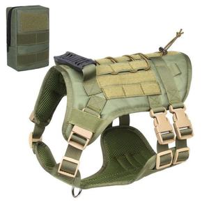 Tactical German Shepherd K9 Pet Training Vest <b>Dog</b> <b>Harness</b> Set <b>for</b> Medium to <b>Large</b> <b>Dogs</b> Escape Proof Molle <b>Dog</b> Vest - Product Image 1