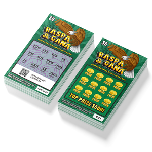 Tickets <span class=keywords><strong>de</strong></span> loterie à gratter, conception gratuite, fabricant <span class=keywords><strong>de</strong></span> cartes à gratter gagnantes, reliure parfaite, papier offset, pelliculage - Product Image 5