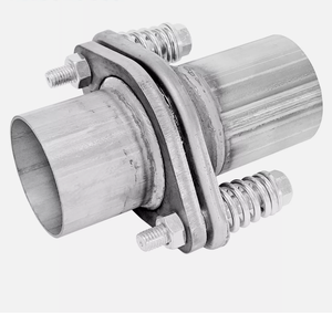 Système d'échappement universel en acier inoxydable 409 avec bride, silencieux à bride, joint de bride, tuyau flexible pour TT finition brute, garantie 1 an - Product Image 1