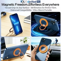 Supports de téléphone magnétiques doubles en alliage d'aluminium FGX personnalisés, compatibles avec les bureaux, rotation à 360 degrés, hauteur réglable, pliage à distance