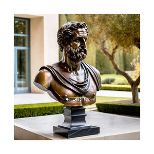 Home Design Table Decor Metal Tamaño personalizado Hecho a mano Bronce Griego <span class=keywords><strong>Hombre</strong></span> Busto <span class=keywords><strong>Estatua</strong></span> - Product Image 6