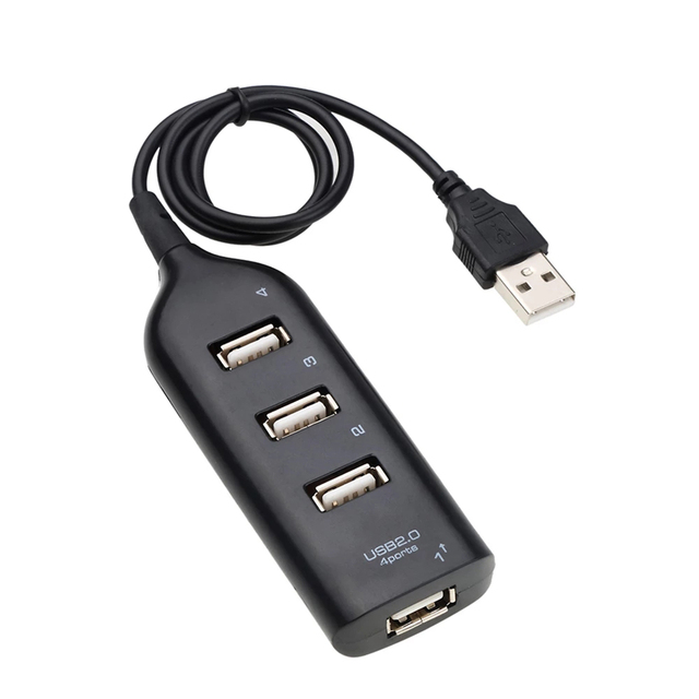 High Speed USB 2.0 Hub Adapter Mini 4 Port Splitter for PC Laptop Notebook Receiver Computer Peripherals Accessories