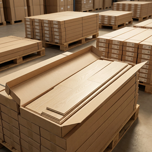 Plancher stratifié HDF aspect <span class=keywords><strong>bois</strong></span> moderne de luxe avec texture <span class=keywords><strong>en</strong></span> relief 3D et indice AC4 pour les chambres d'hôtel - Product Image 5