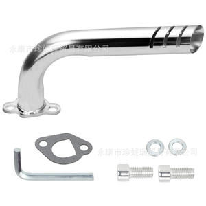 Silencieux d'échappement universel en caoutchouc 168, tuyau coudé pour mini moto, kart, Predator 212cc 196cc GX160 GX200 - Product Image 3