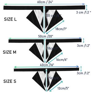 Tanpopo <span class=keywords><strong>Collar</strong></span> de perro ajustable Tux Traje formal Compromiso Regalo de cumpleaños Corbata para mascotas Camisa Príncipe Boda Bandana <span class=keywords><strong>Collar</strong></span> - Product Image 3