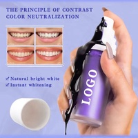 Dentifrice correcteur de couleur des dents, dentifrice blanchissant, mousse nettoyante buccale à base de plantes violettes, meilleur dentifrice