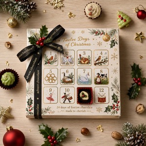 <span class=keywords><strong>Calendario</strong></span> de Adviento Personalizado con Forma de Libro, <span class=keywords><strong>Calendario</strong></span> de Adviento de Papel para Niños con Juguetes Blandos, Empaque de <span class=keywords><strong>12</strong></span> Días con Cinta - Product Image 5