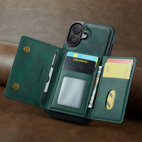 Étui de téléphone portefeuille de luxe haut de gamme avec fermeture éclair, étui portefeuille détachable 2 en 1 avec emplacements pour plusieurs cartes pour iPhone 16 15 14 Pro Max