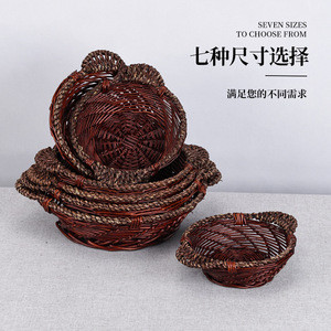 ตะกร้าสานทรงกลม ภาชนะใส่อาหารทนความร้อน ใช้ในครัว มีให้เลือก 7 ขนาด - Product Image 1