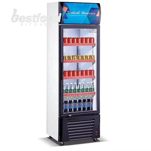 Vitrine réfrigérée double porte 2026 pour boissons / Réfrigérateur de présentation pour supermarché / <span class=keywords><strong>Congélateur</strong></span> vertical bleu - Product Image 1