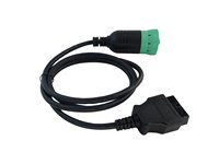 Alat Diagnostik Kendaraan Pemindai Kendaraan Kabel Panjang Tipe 2 Hijau 9 Pin J1939 ke Kabel Port OBD2 Female 3ft/1m