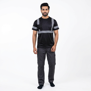 Chemise de travail unisexe à manches longues, haute visibilité, respirante, réfléchissante, en polyester, séchage rapide - Product Image 1